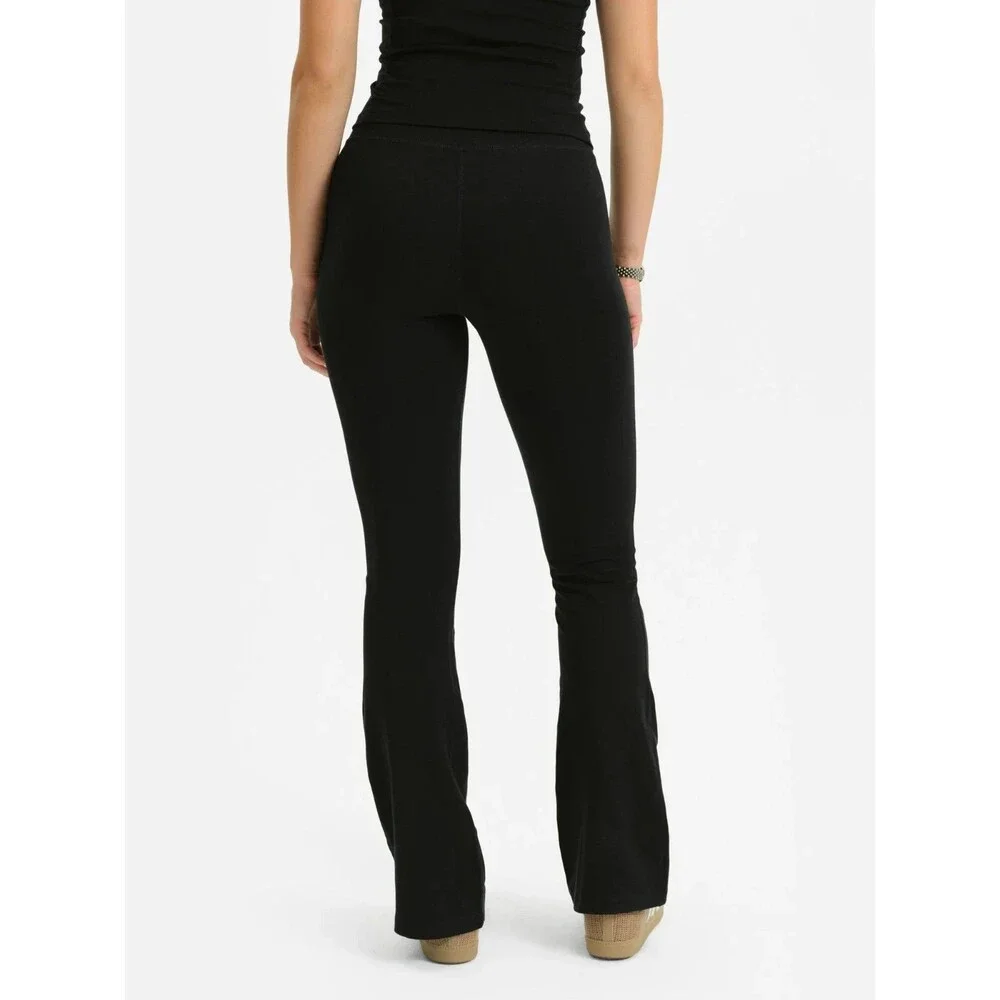 MATE THE LABEL ORGANIC COTTON BOOTCUT LEGGINGS BLACK NEW - Picture 3 of 5